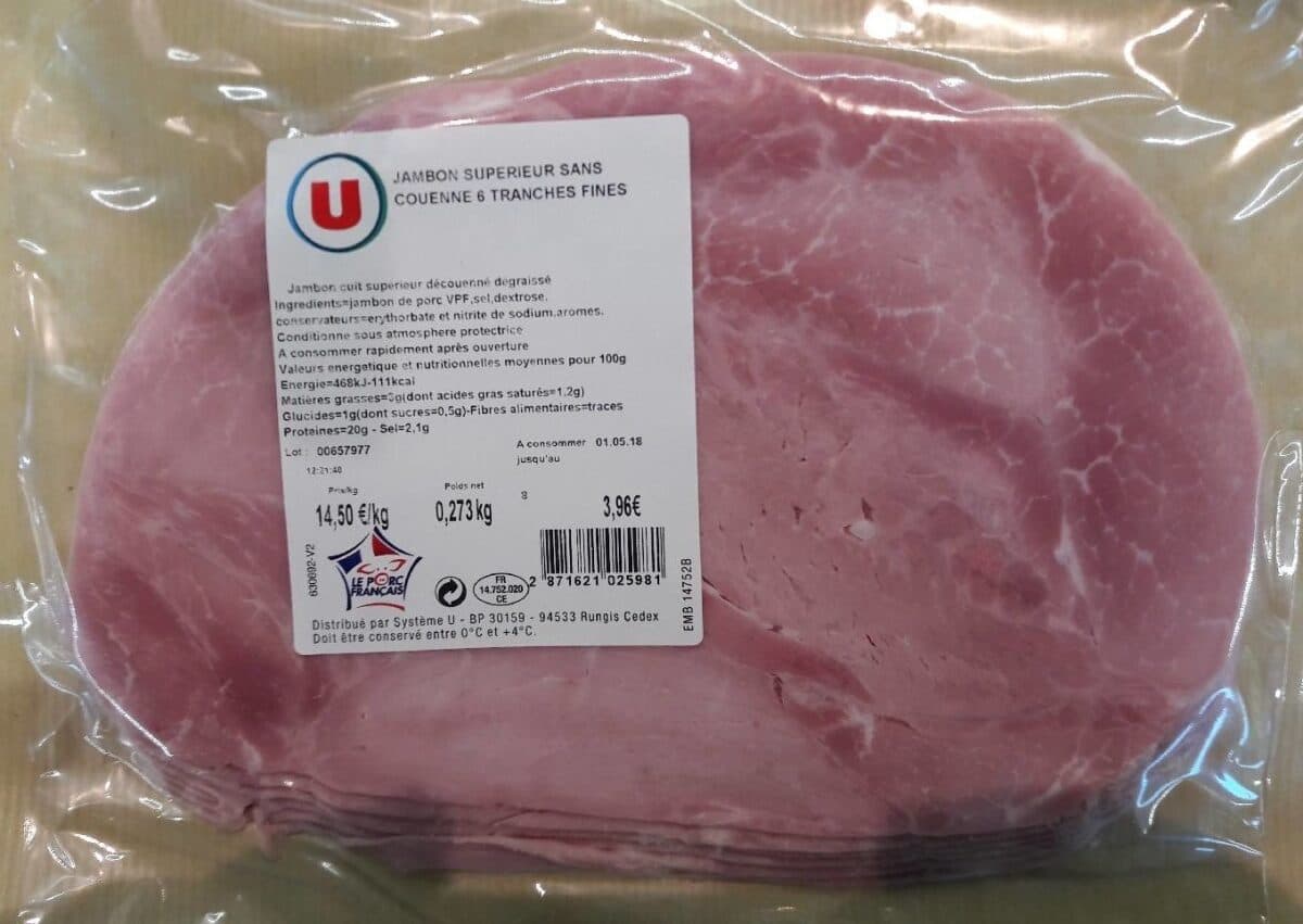 Open Food Facts Jambon cuit supérieur packshot