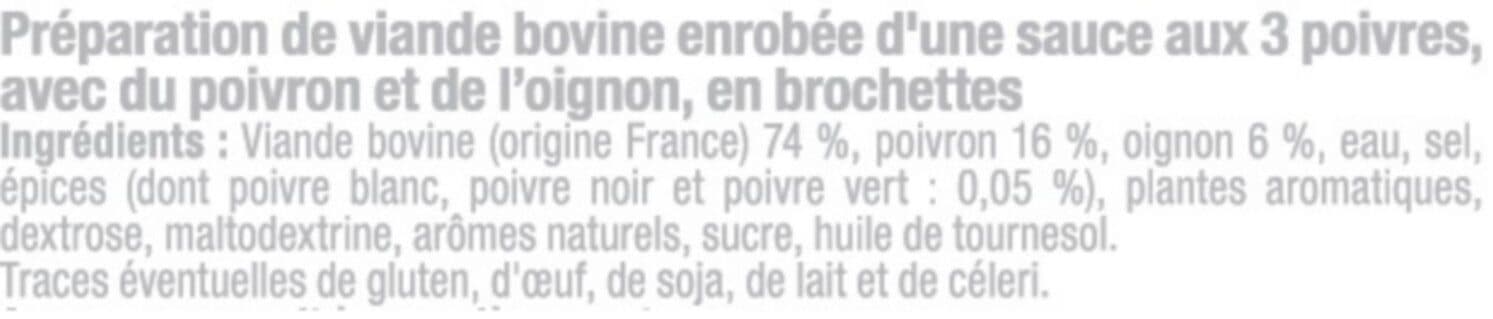 U Brochette de boeuf marinée au poivre packshot