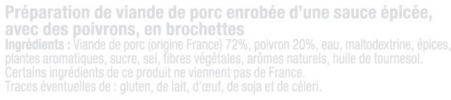 U Brochette de porc nature, France, 4 pièces packshot