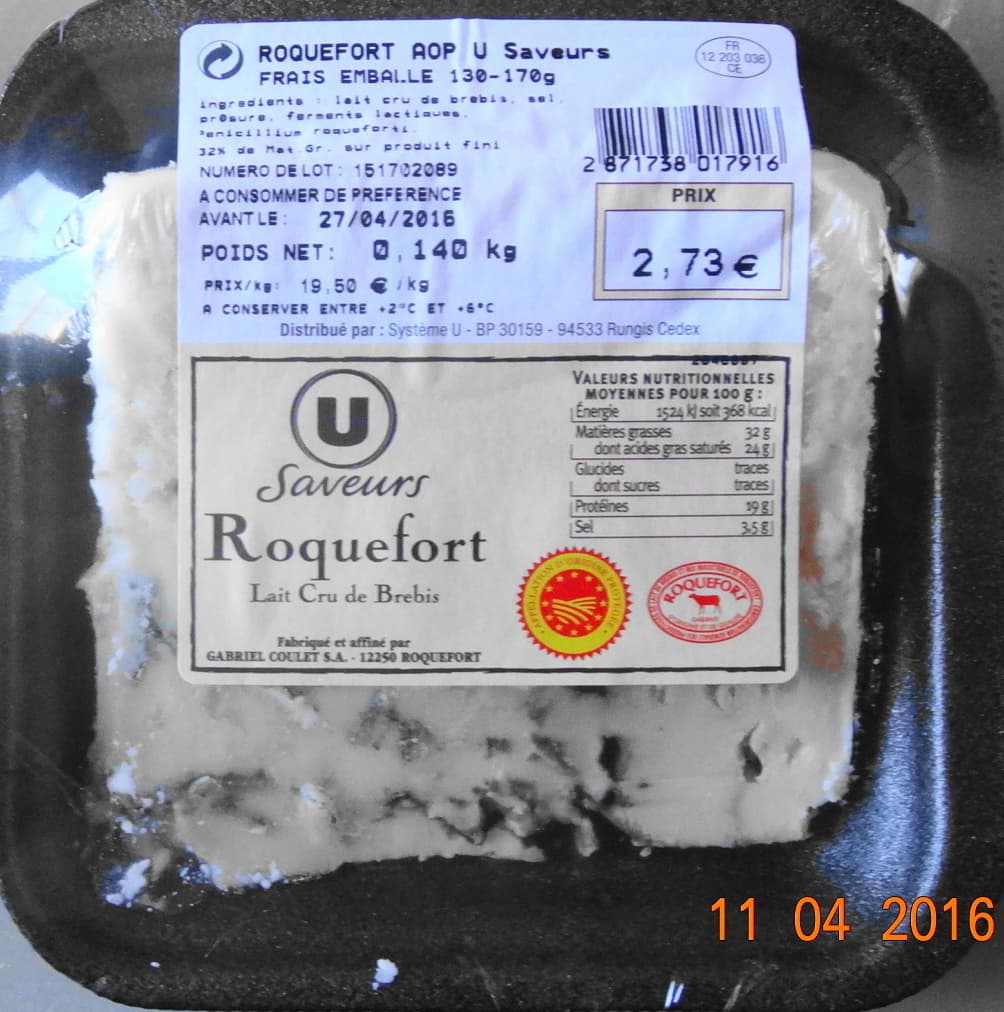 U Roquefort, lait cru de brebis packshot