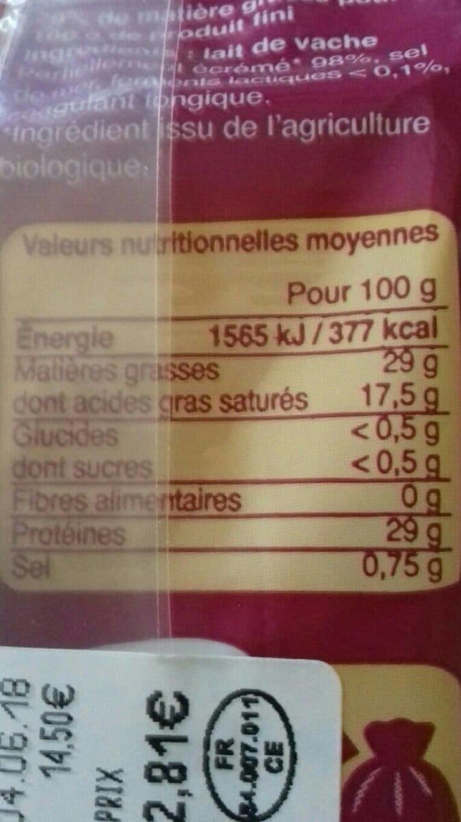 Open Food Facts EMMENTAL FRANÇAIS packshot