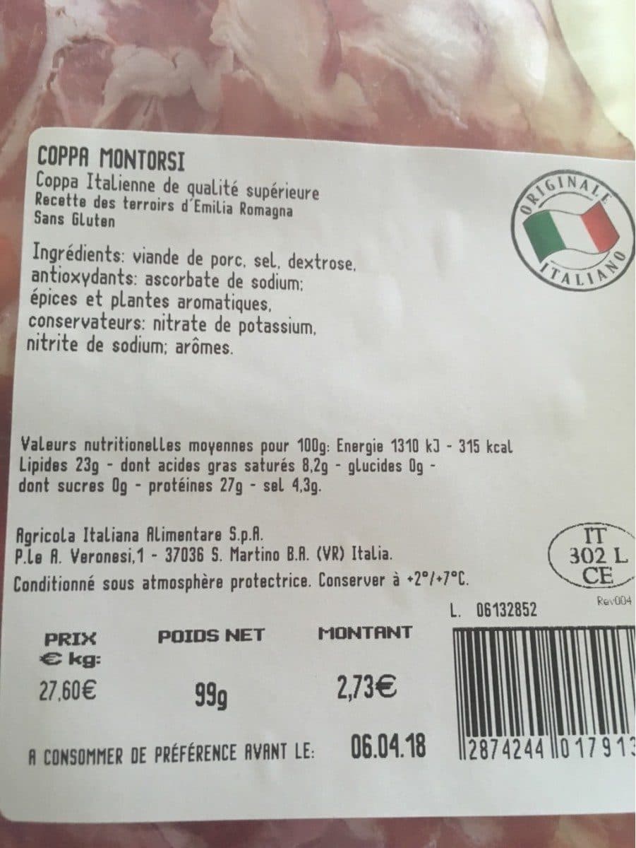 Montorsi Coppa packshot