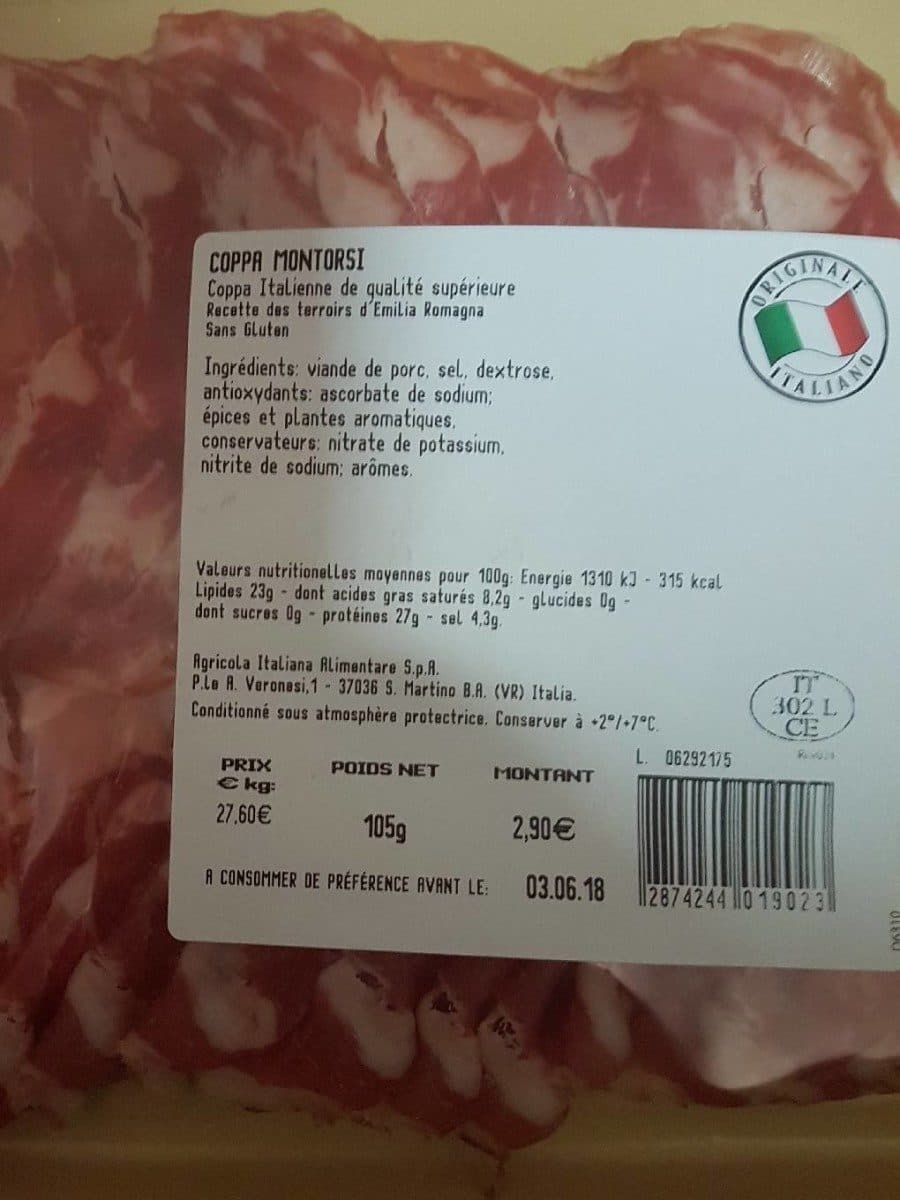 Open Food Facts Coppa packshot