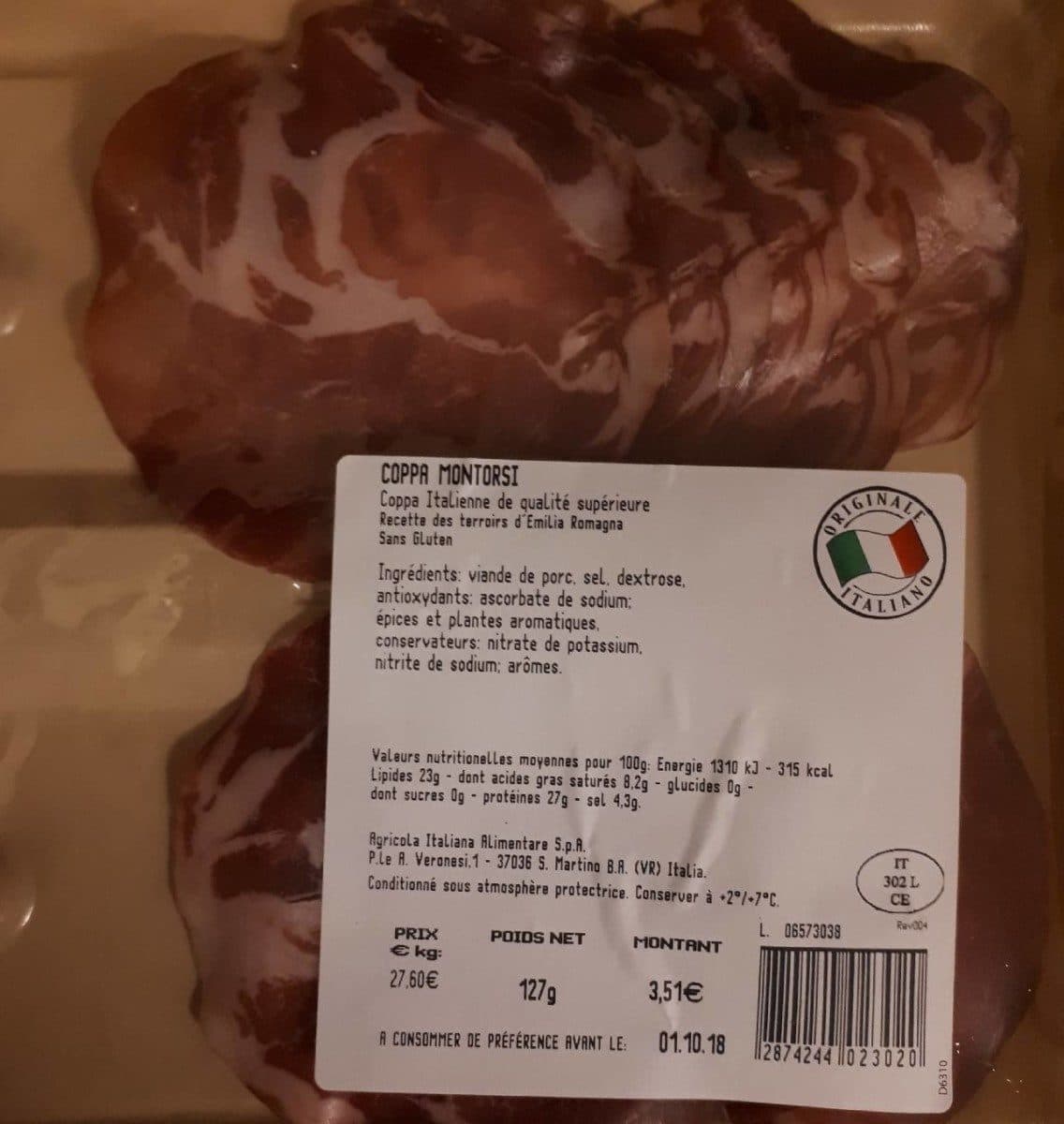 Open Food Facts Coppa montorsi packshot
