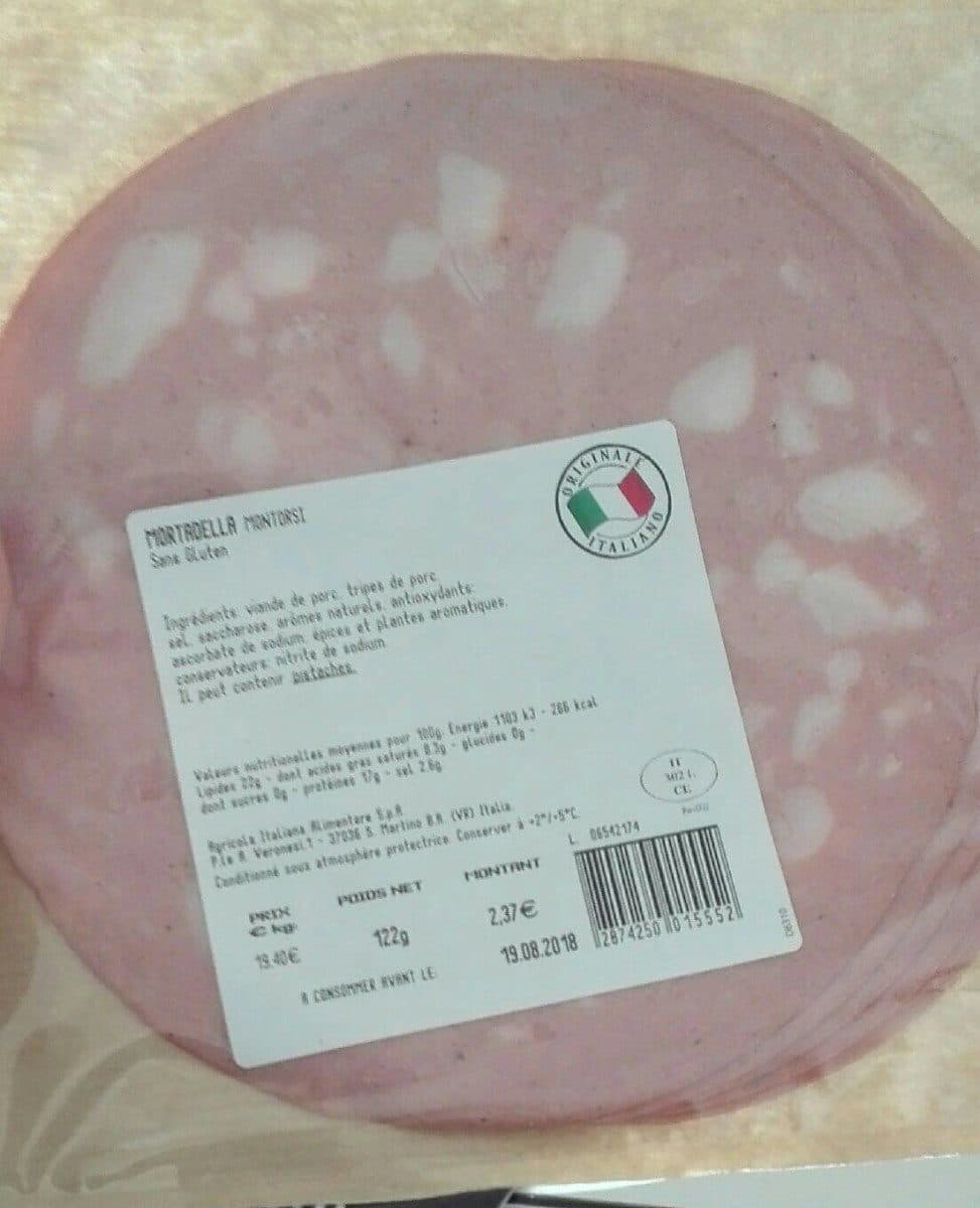 Open Food Facts Mortadella montorsi packshot