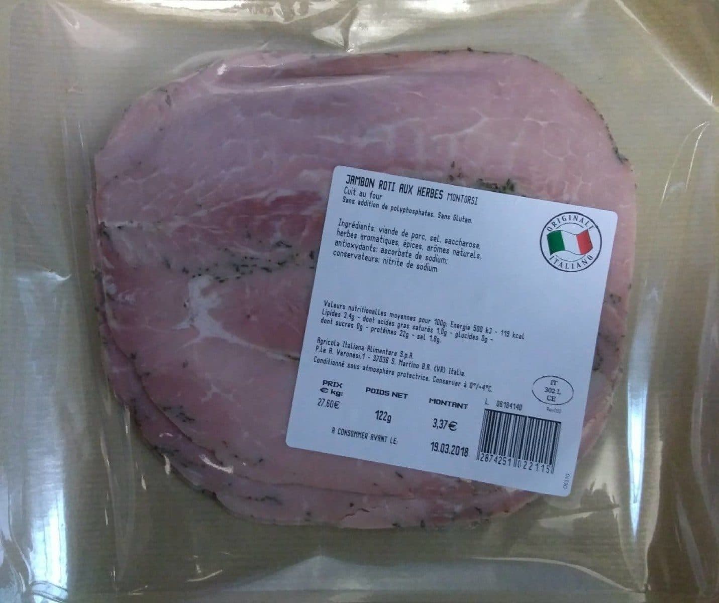 Open Food Facts Jambon rôti aux herbes packshot