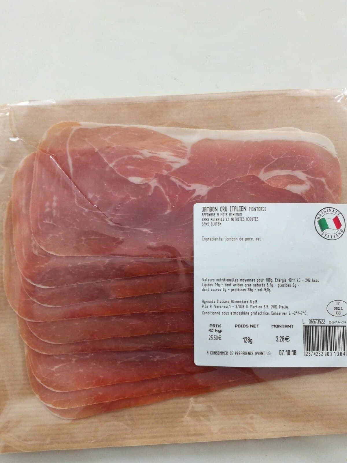 Open Food Facts Jambon cru italien packshot