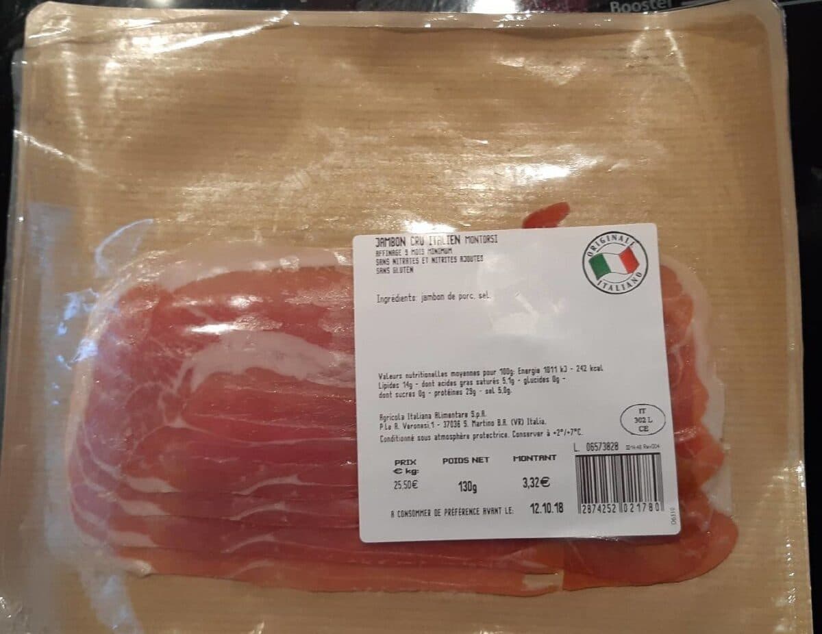Open Food Facts Jambon cru italien packshot
