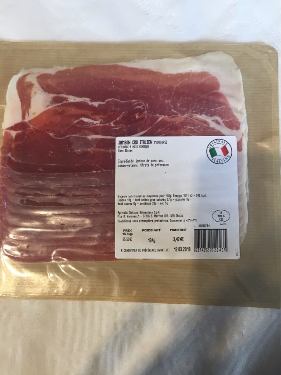 Open Food Facts Jambon cru italien packshot