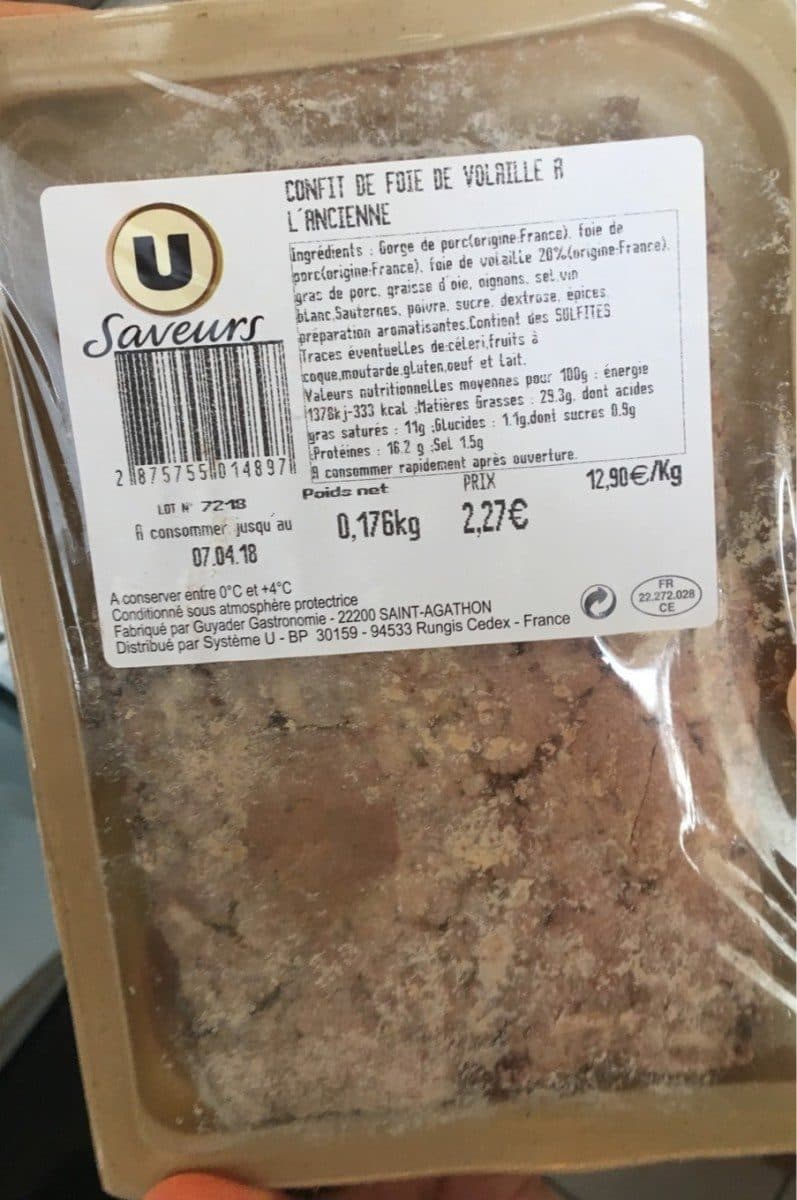 Open Food Facts Confit foie volaille a l’anciene packshot