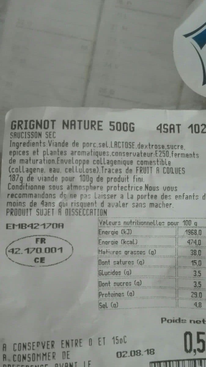Open Food Facts Les grignotons nature packshot
