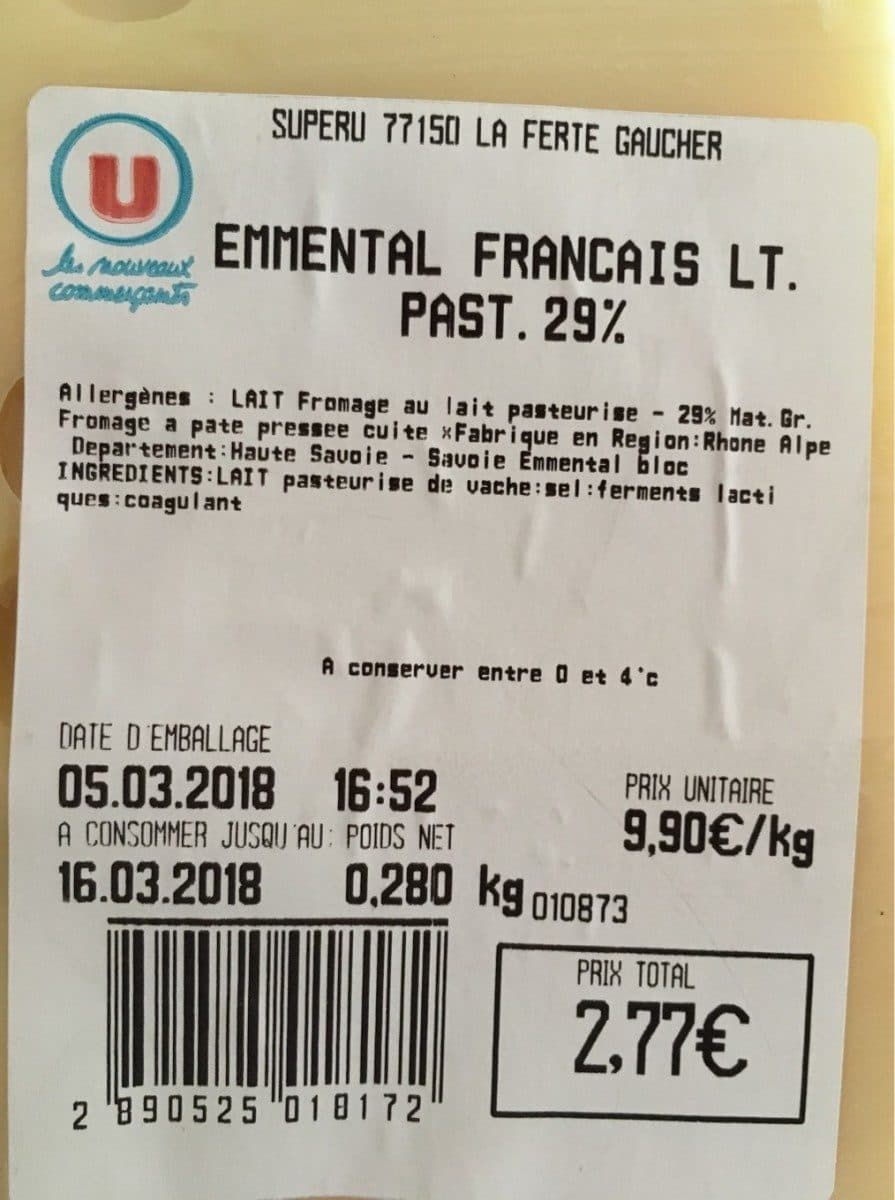 Open Food Facts Emmental francais packshot