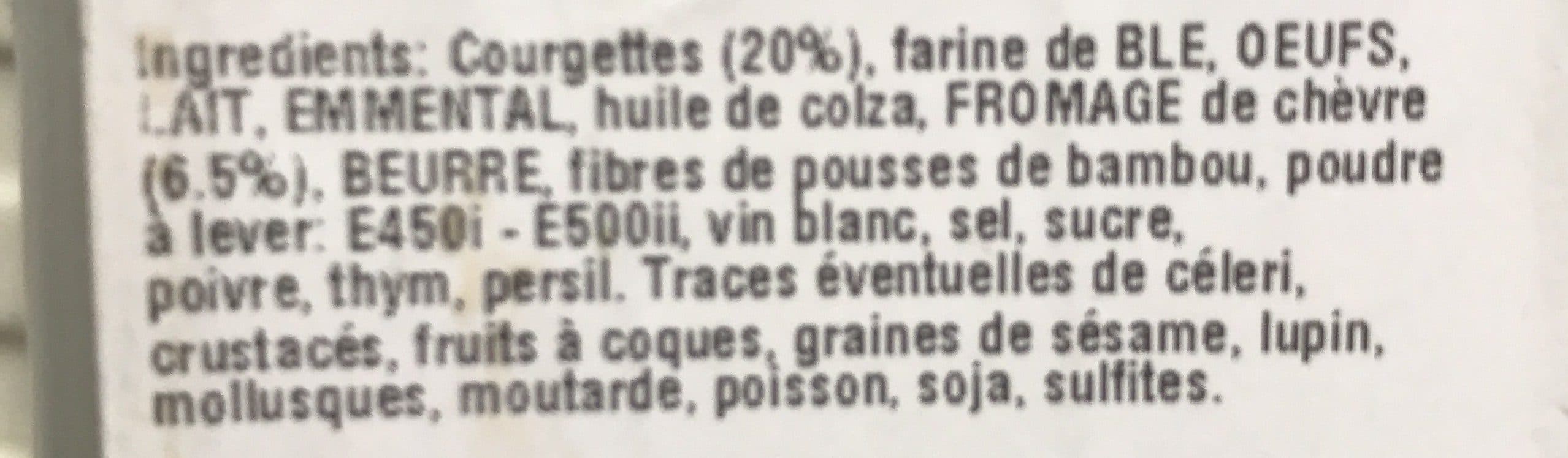 Open Food Facts Cake chèvre et courgettes packshot