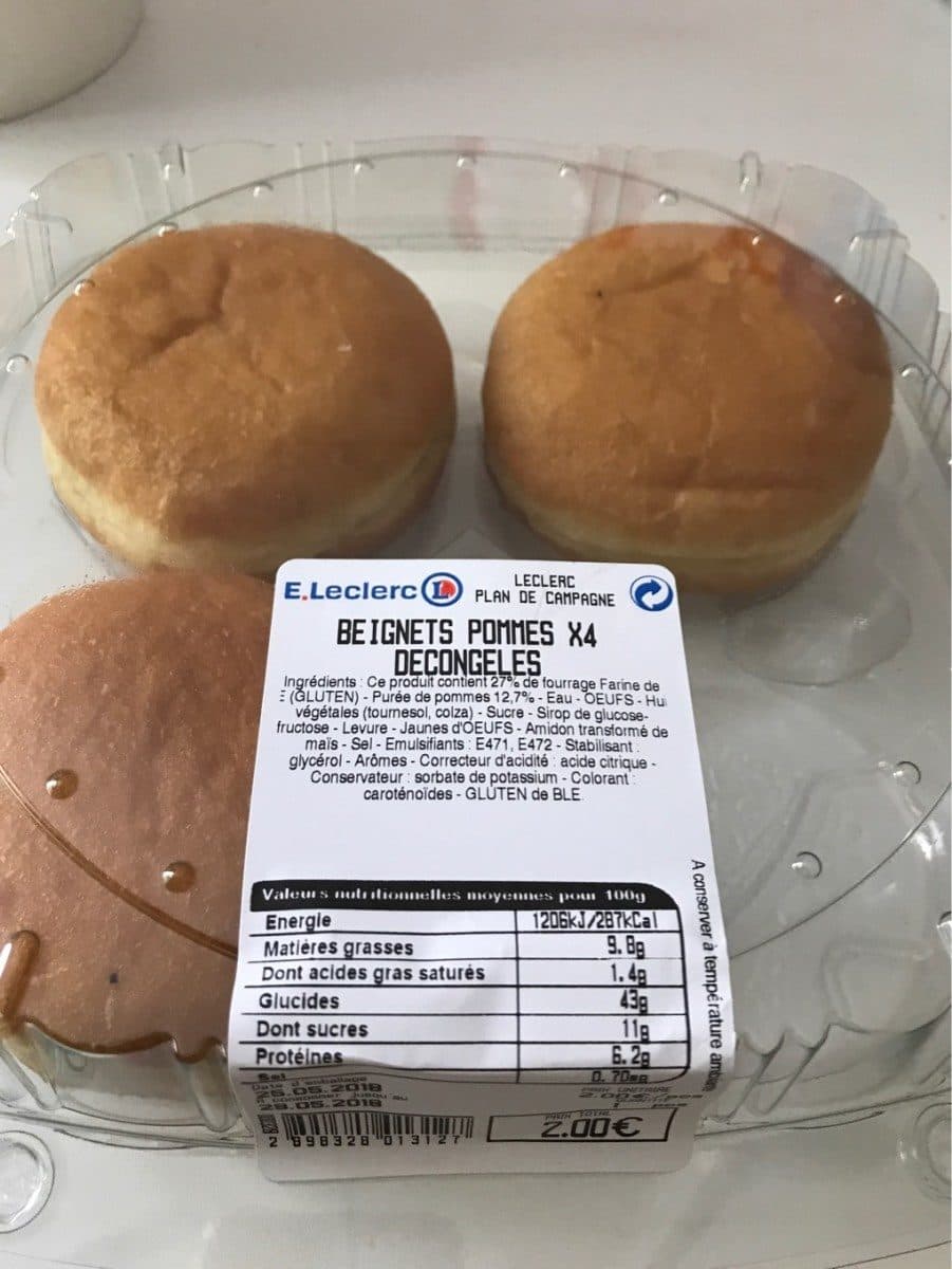 Open Food Facts Beignets pommes x4 decongeles packshot