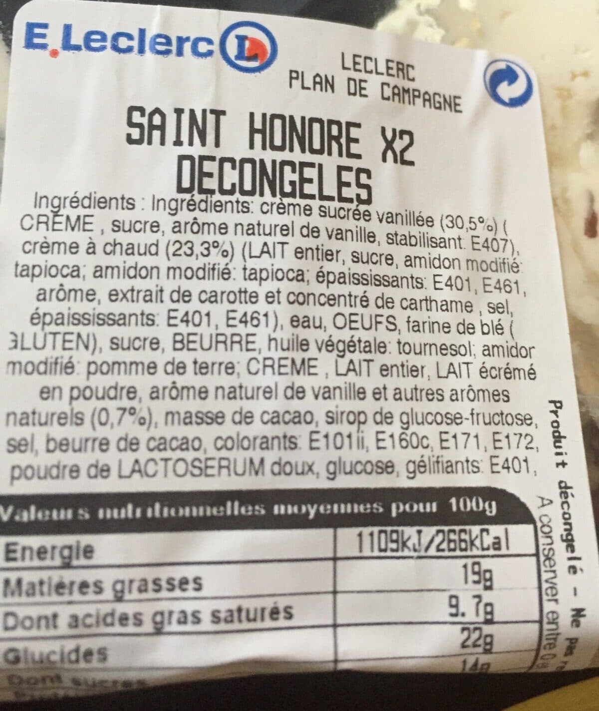 E.Leclerc Saint honore packshot