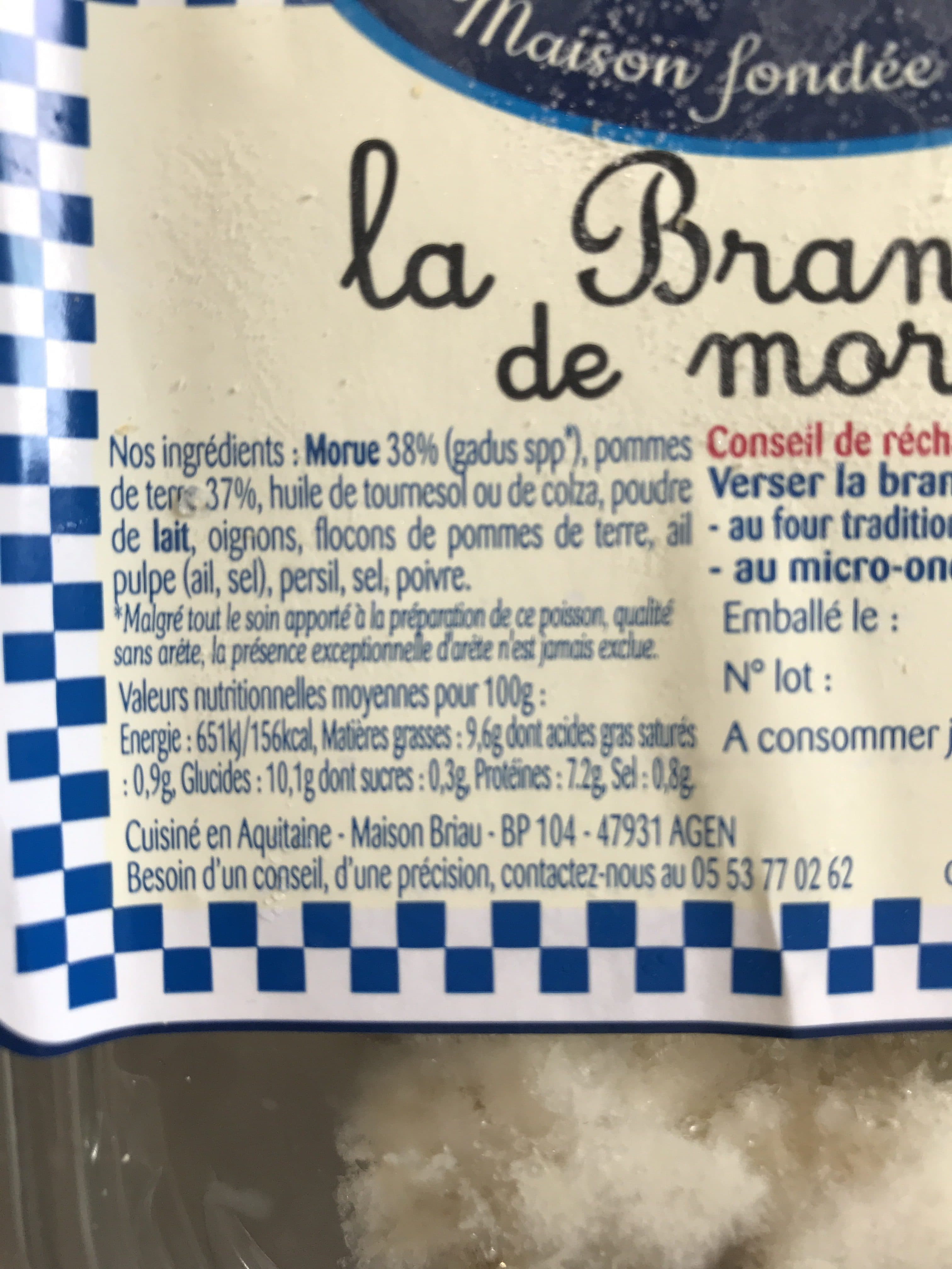 Briau Brandade de morue packshot