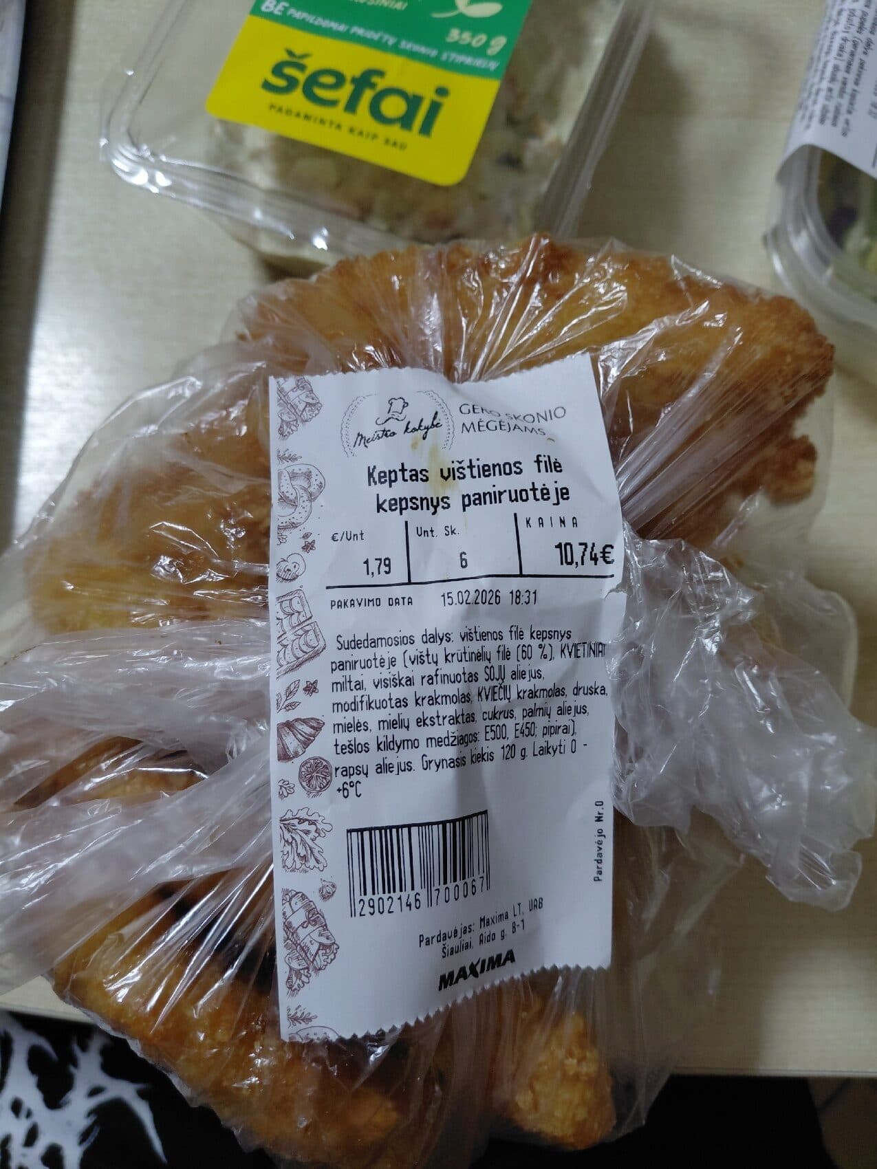 Maxima Keptas Vištienos Filė Kepsnys Paniruotėje packshot