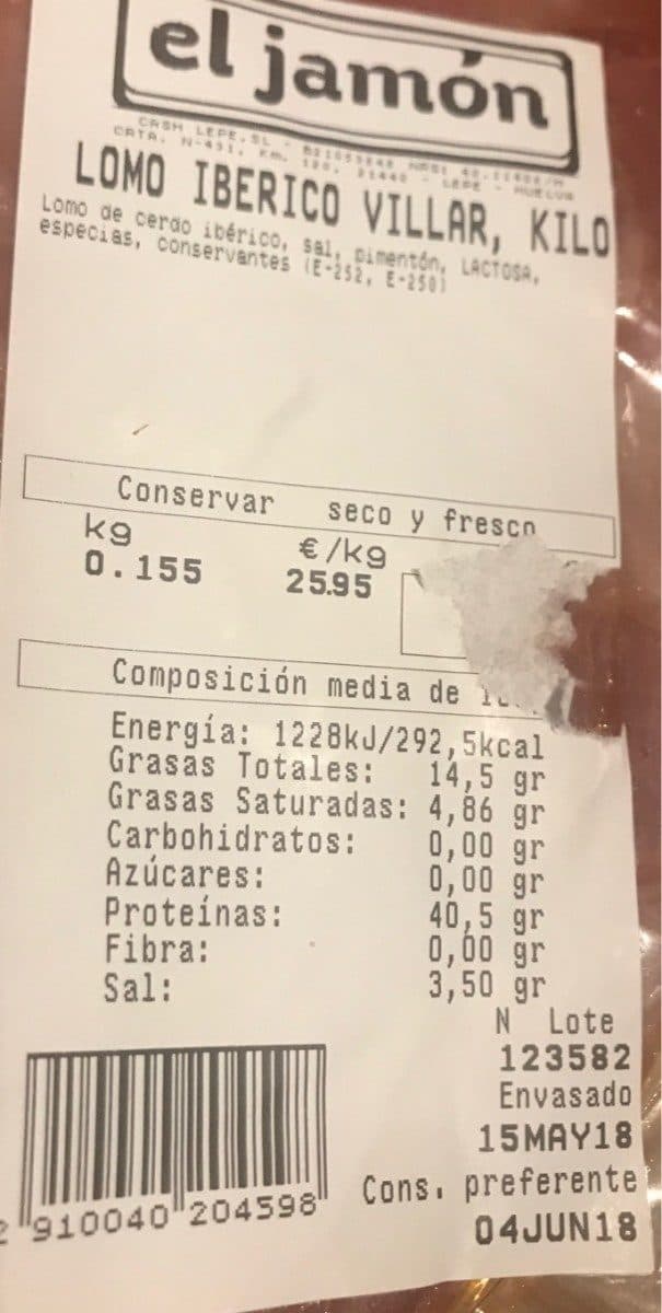 Open Food Facts Jambon espagnol packshot