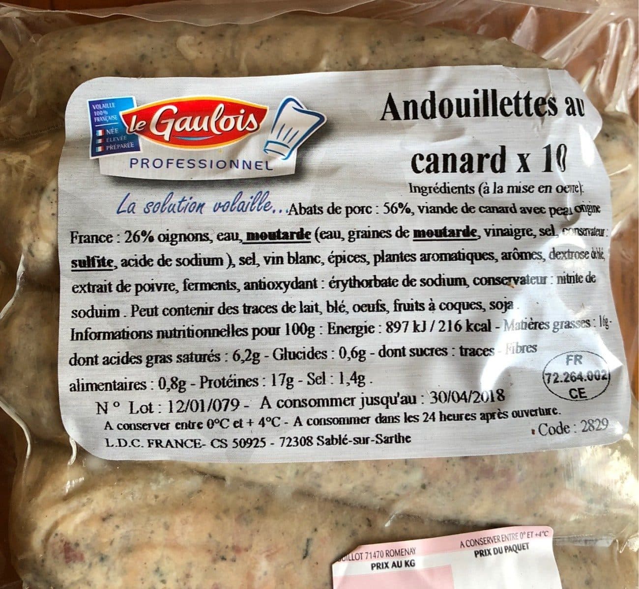 Le Gaulois Andouillette de canard packshot