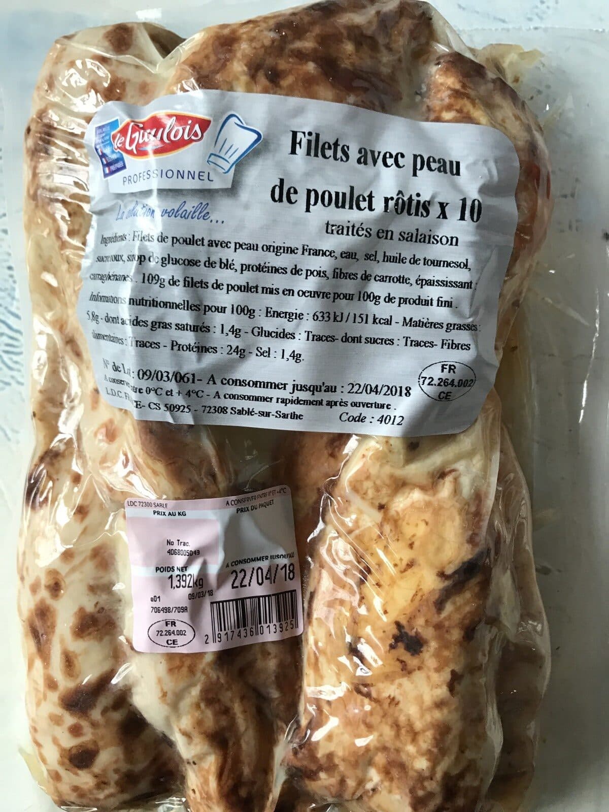 Le Gaulois Filet avec peau de poulet roti packshot