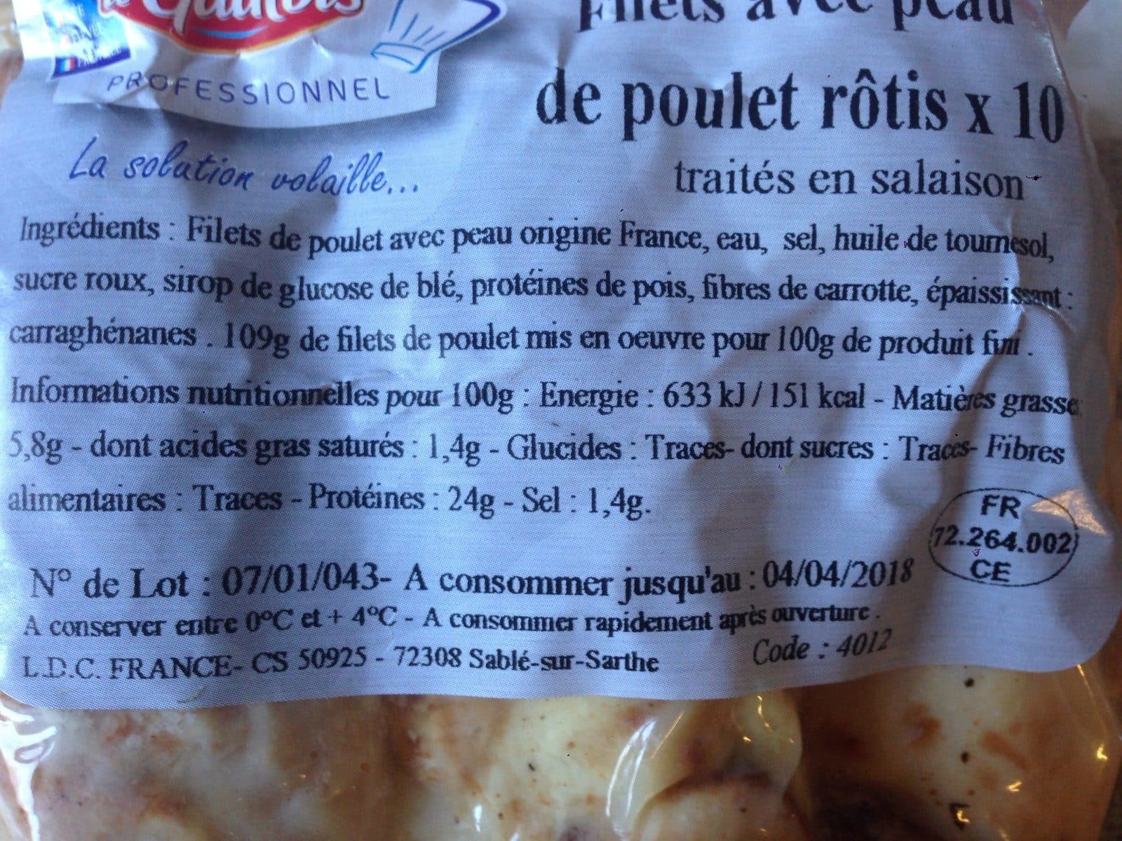 Le Gaulois Filets avec peau de poulet packshot