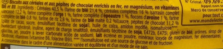 BelVita Belvita Le Moelleux pépites de chocolat & 5 céréales complètes packshot