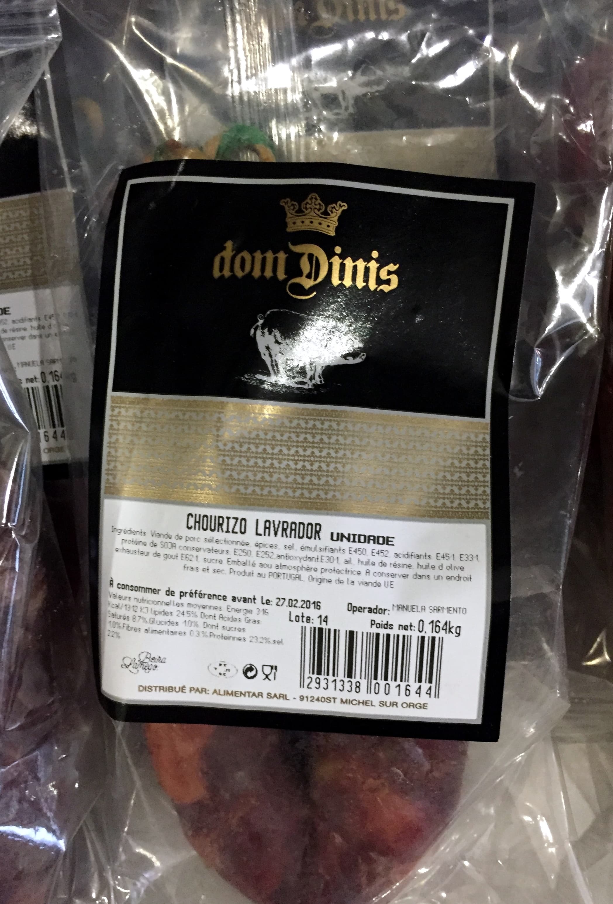 Dom Dinis CHOURIZO LAVRADOR packshot