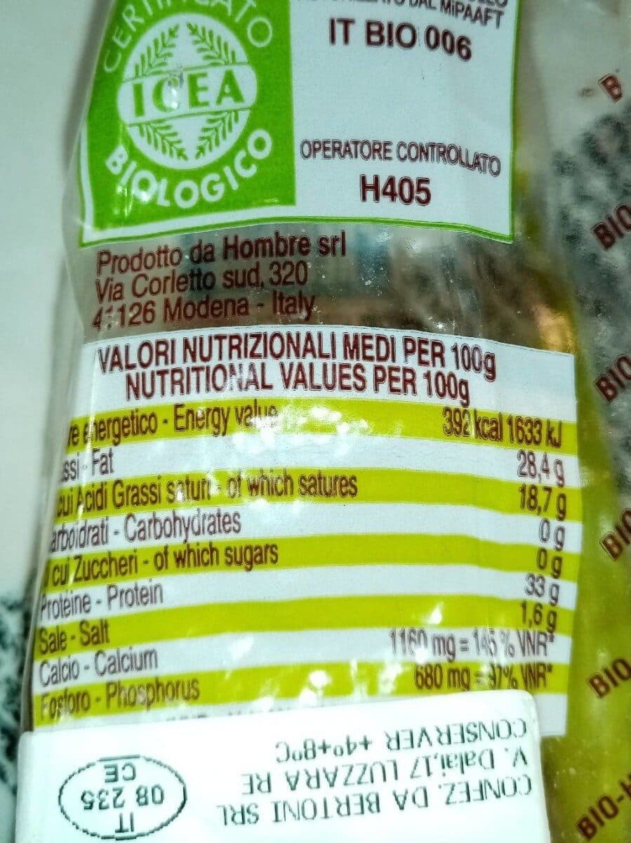 Bio Hombre Parmigiano reggiano packshot
