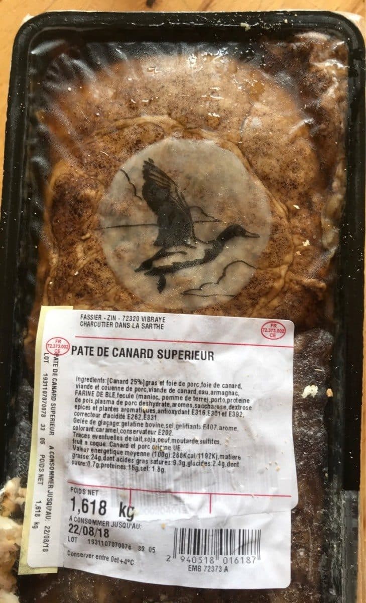 Open Food Facts Pate de canard superieur packshot