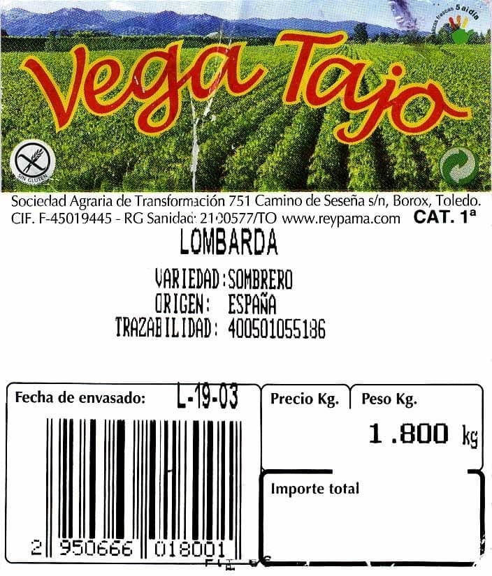 Vega Tajo Lombarda packshot