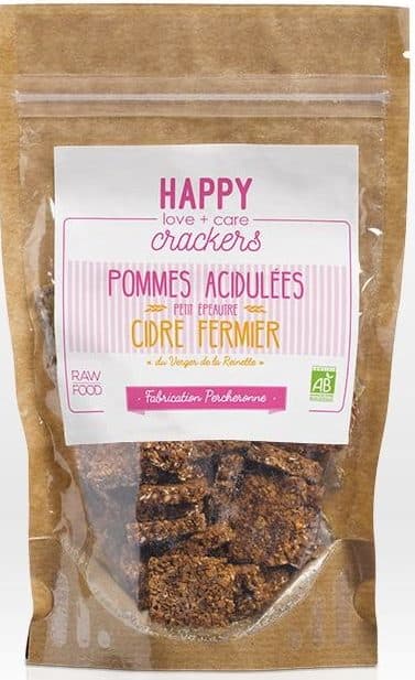 Happy Crackers Biscuit cru Pomme - Cidre Fermier packshot