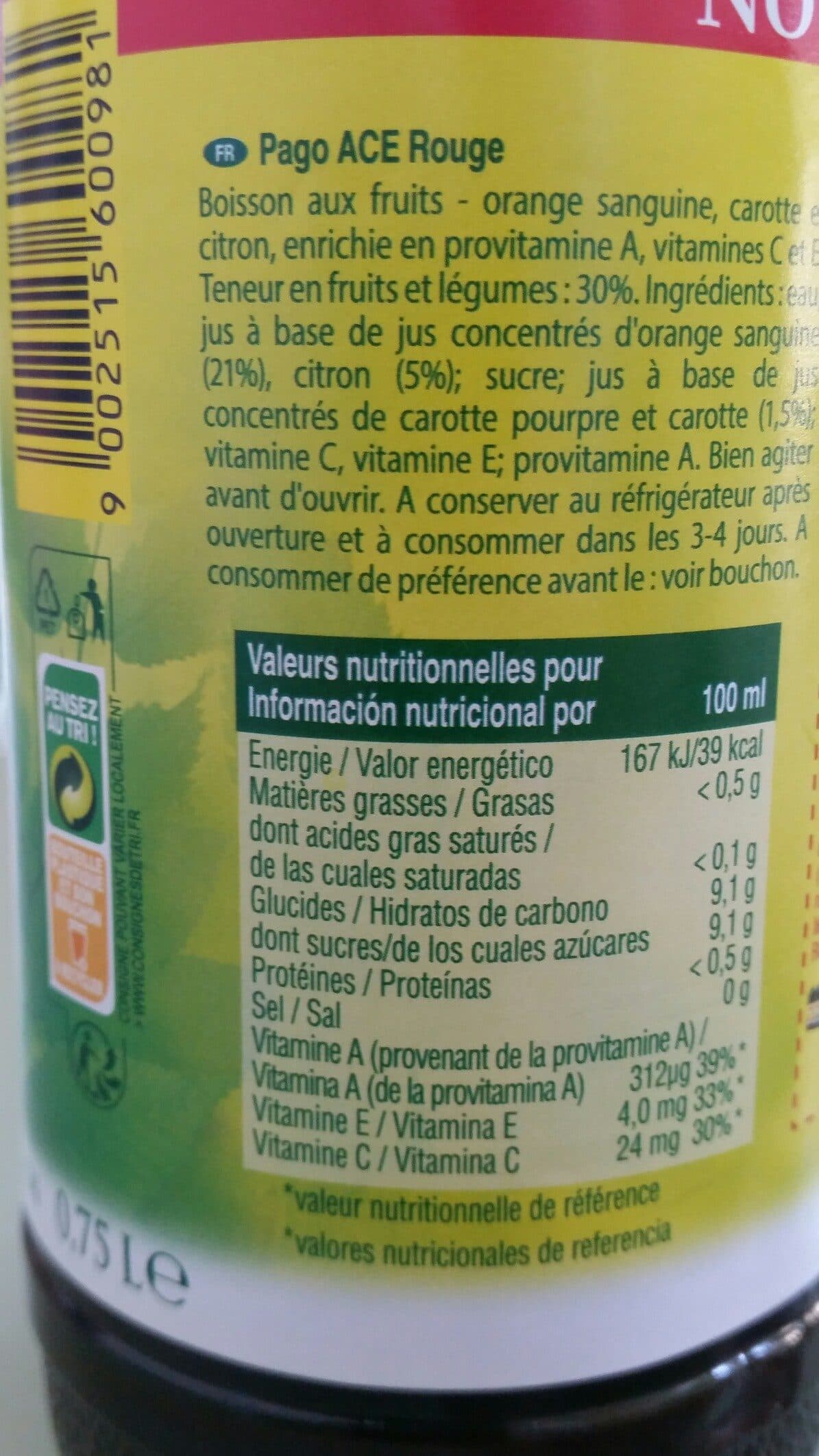 Pago Ace rouge packshot