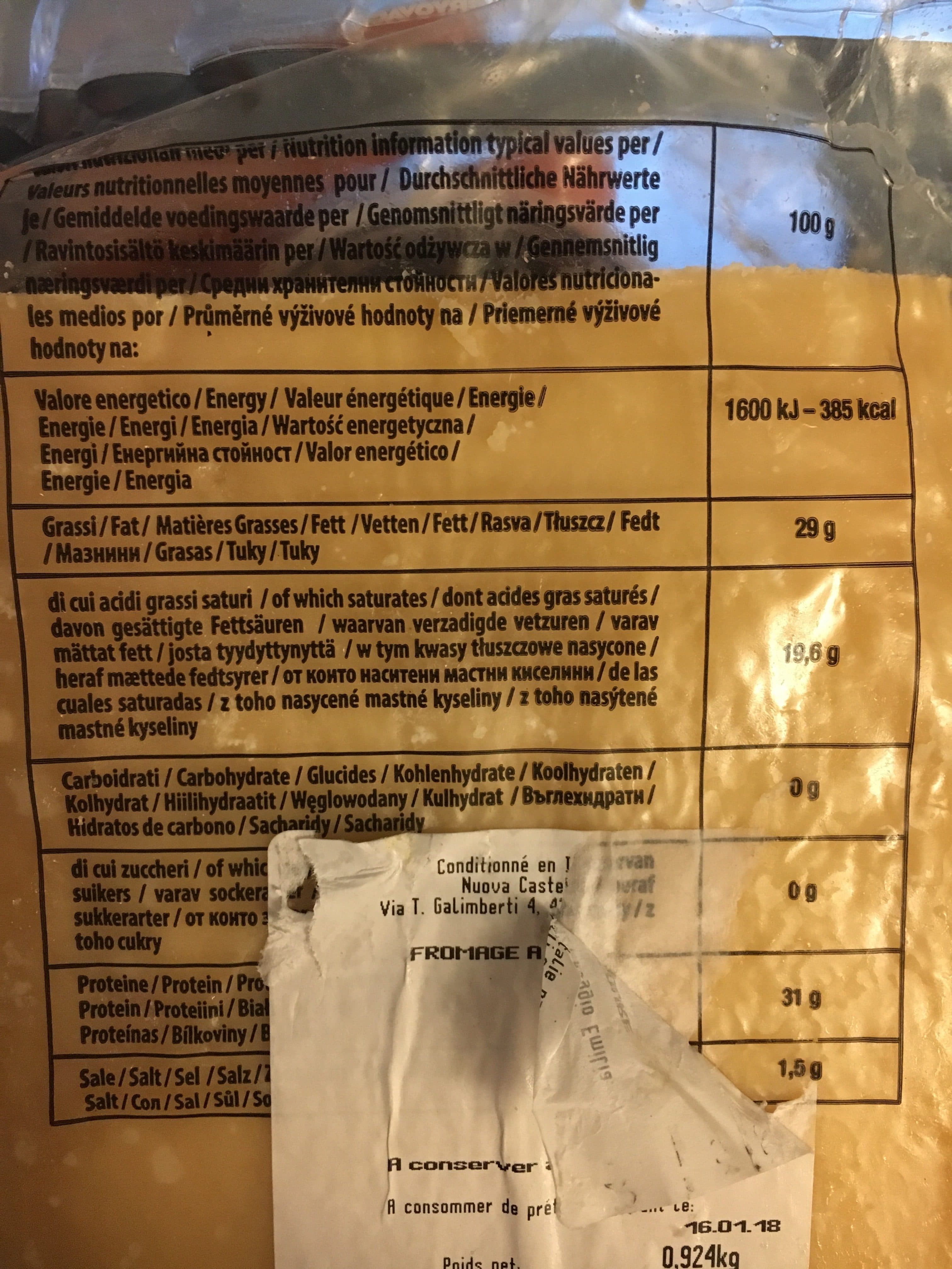 Gran Castelli Parmesan packshot