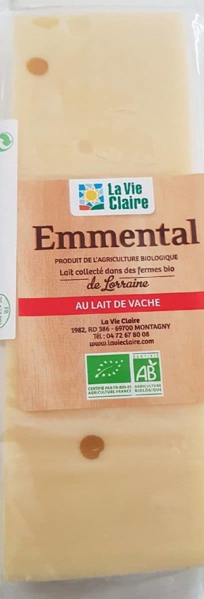 La Vie Claire Emmental de lorraine au lait de vache packshot