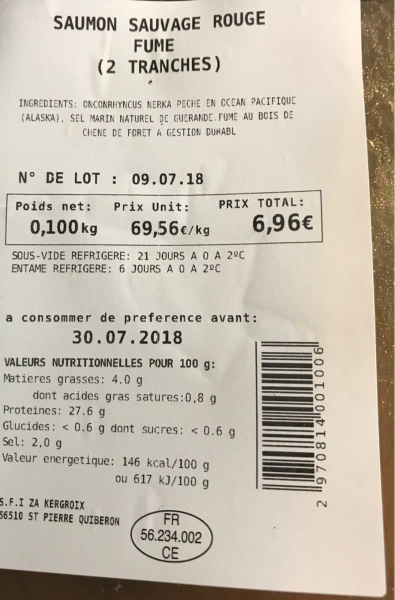Open Food Facts Saumon sauvage packshot