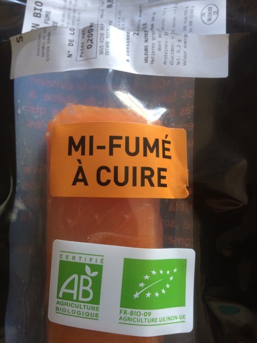 Open Food Facts Saumon bio pavé mi fumé à cuire packshot