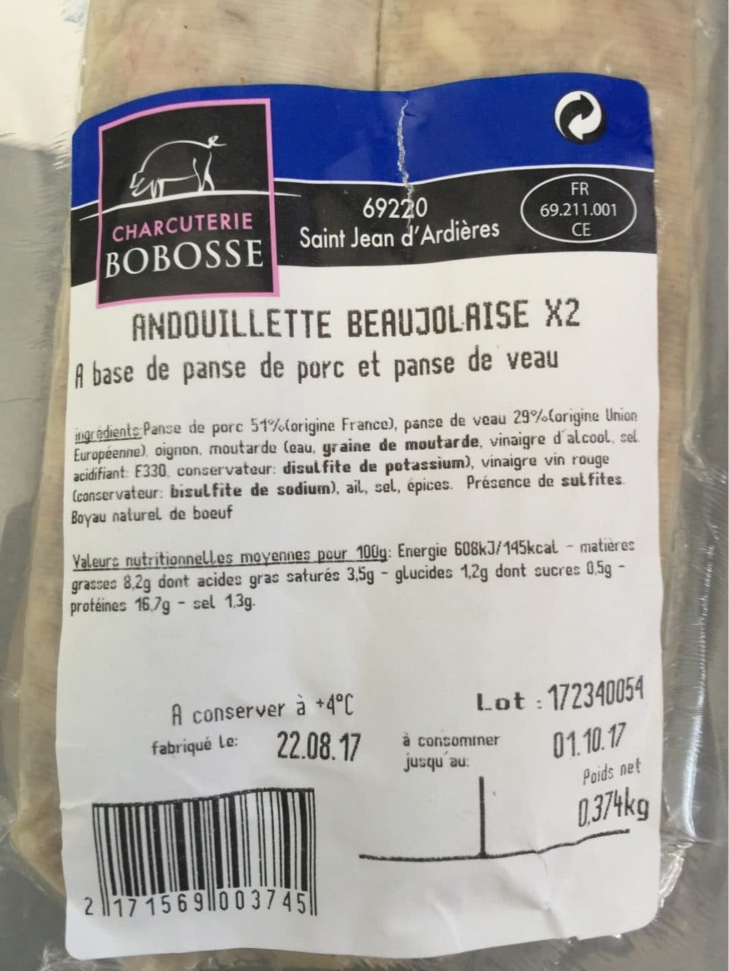 Bobosse Andouilette packshot