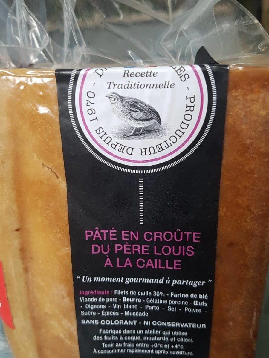 Open Food Facts Pâté en croute du Père Louis à la caille packshot