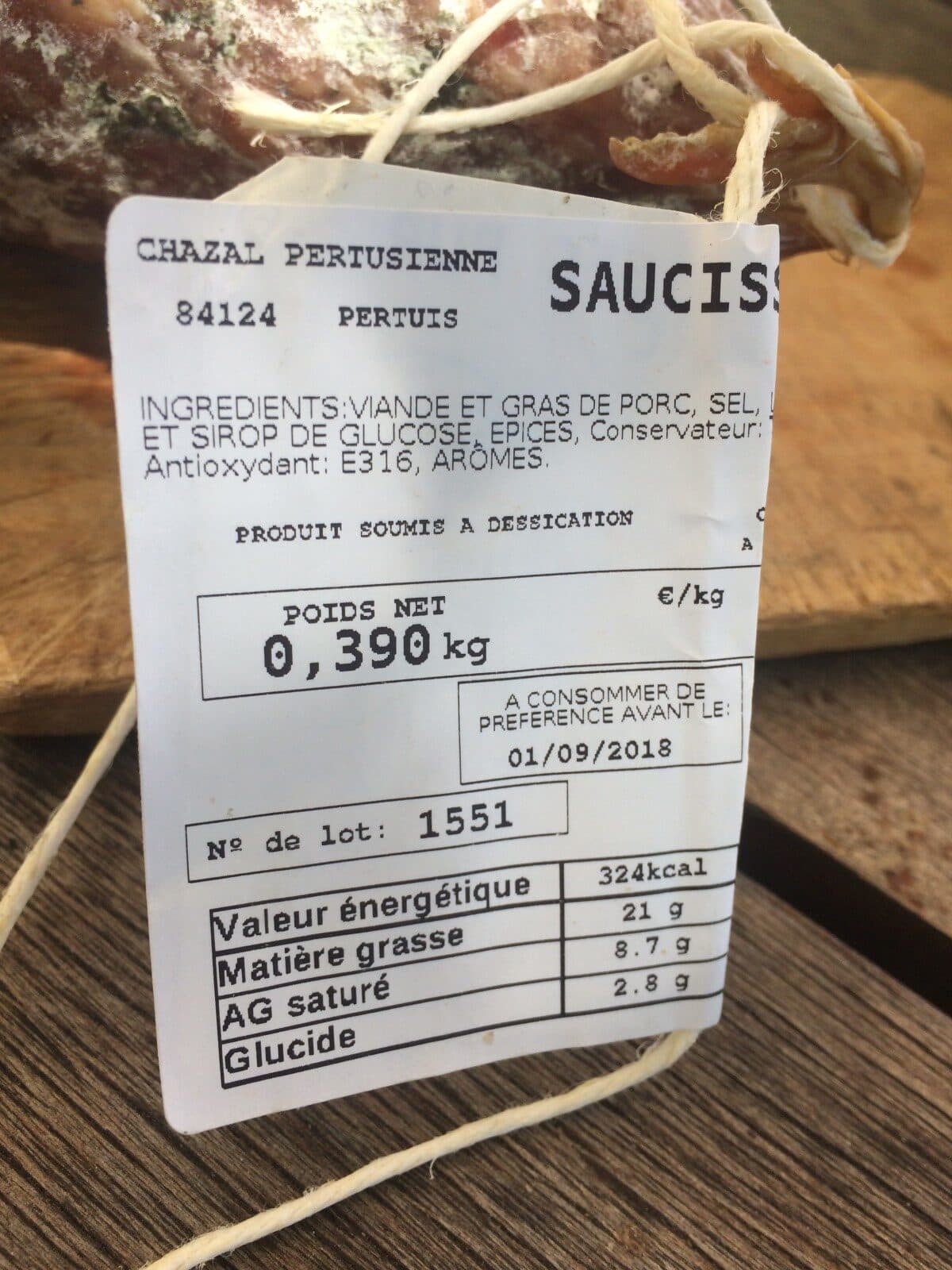 Open Food Facts Saucisson sec pp packshot