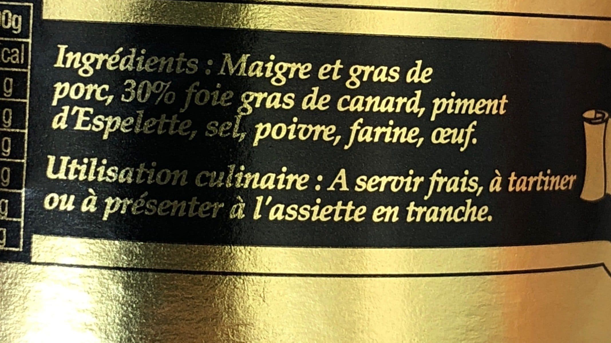 Open Food Facts Pâté de Chalosse packshot
