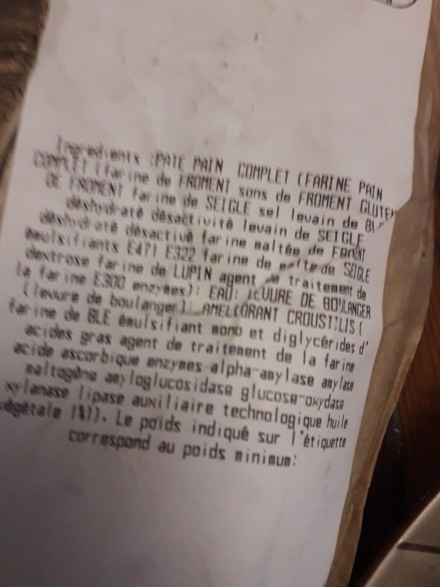 Open Food Facts Pain complet packshot