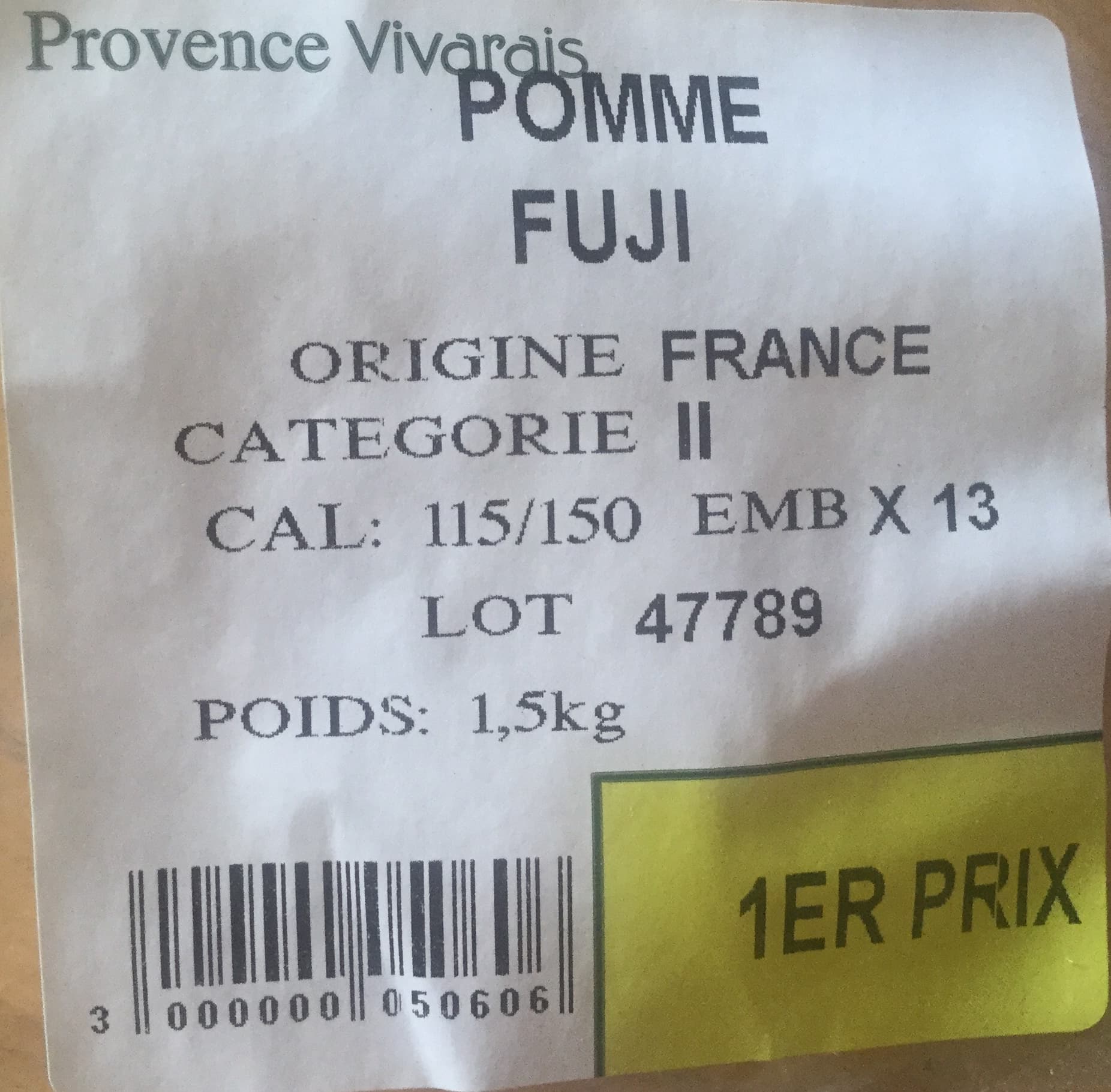 Provence Vivarais Pomme Fuji packshot
