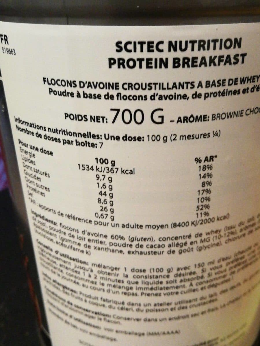 Open Food Facts Protein breakfast packshot