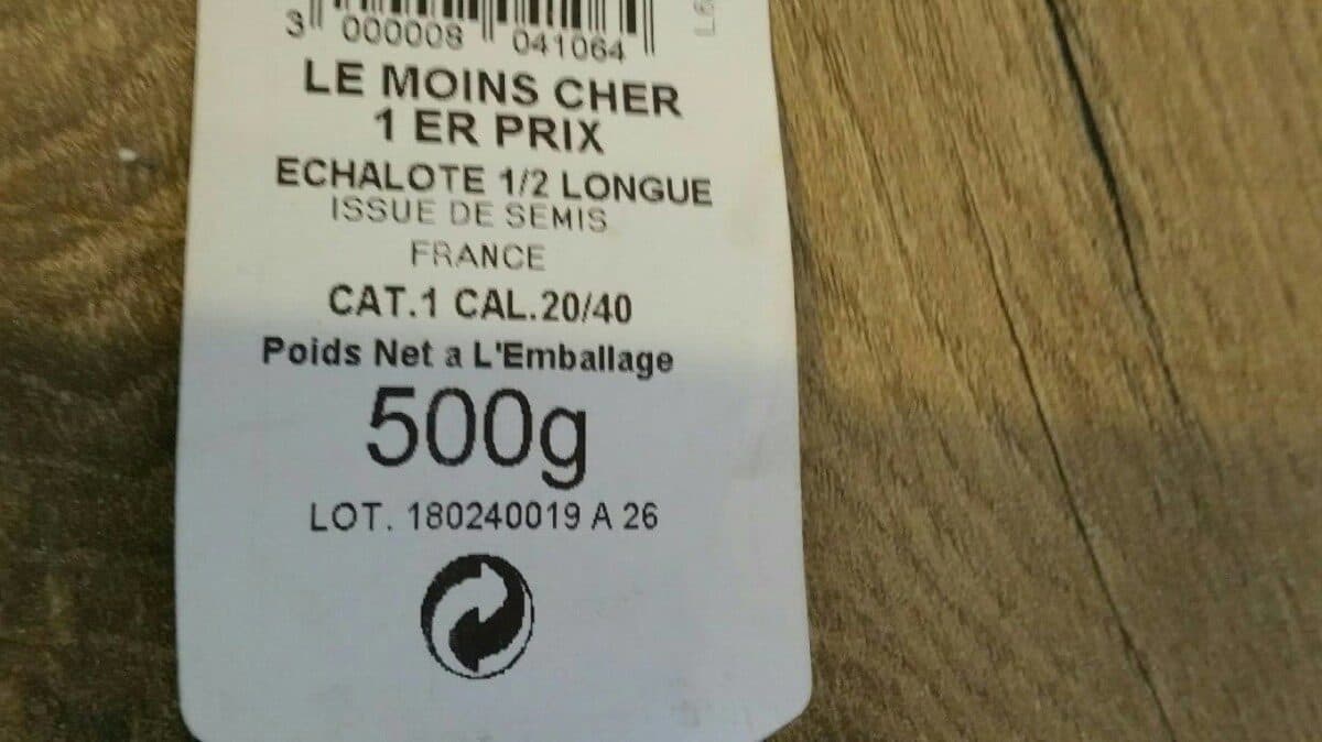 Open Food Facts Echalotes ronde issue de semis filet packshot