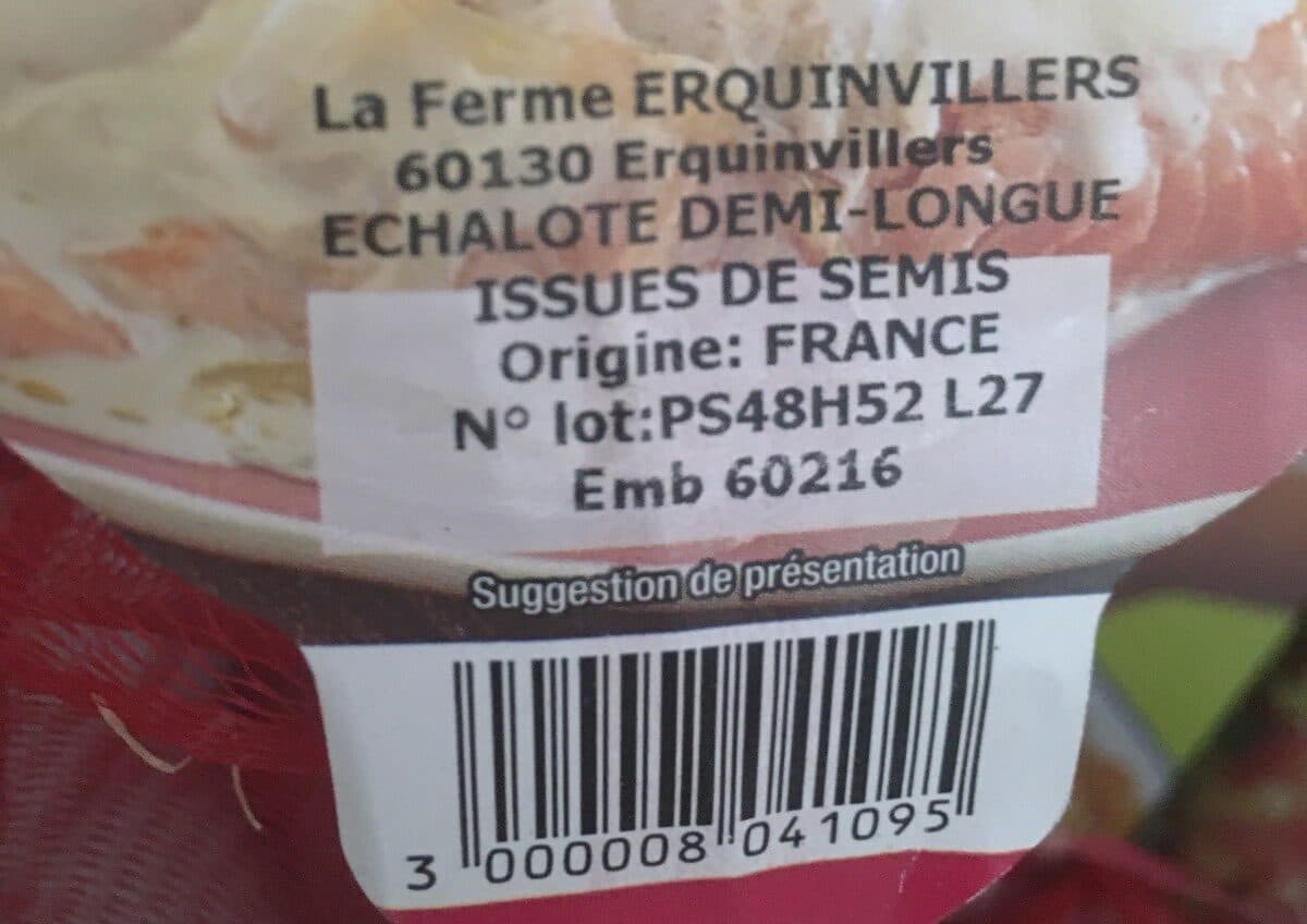 Open Food Facts Echalote Filet France 500 GR packshot