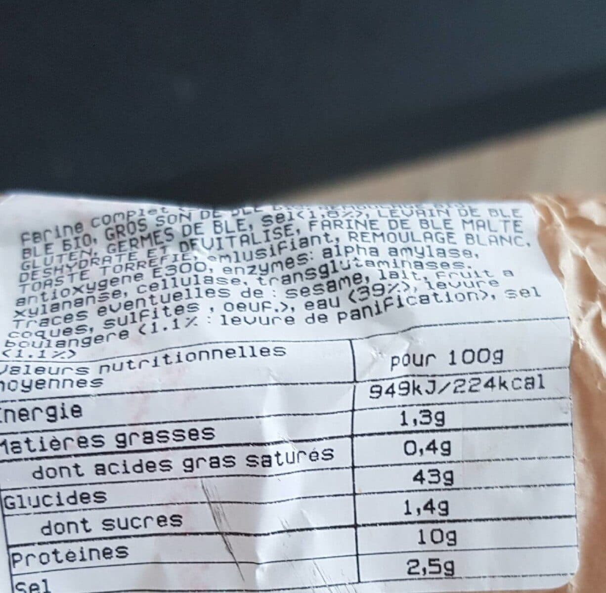 Leclerc Demi-baguette pain blanc packshot