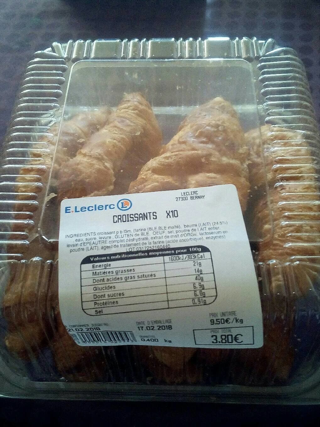 E.leclerc Croissants X10 packshot
