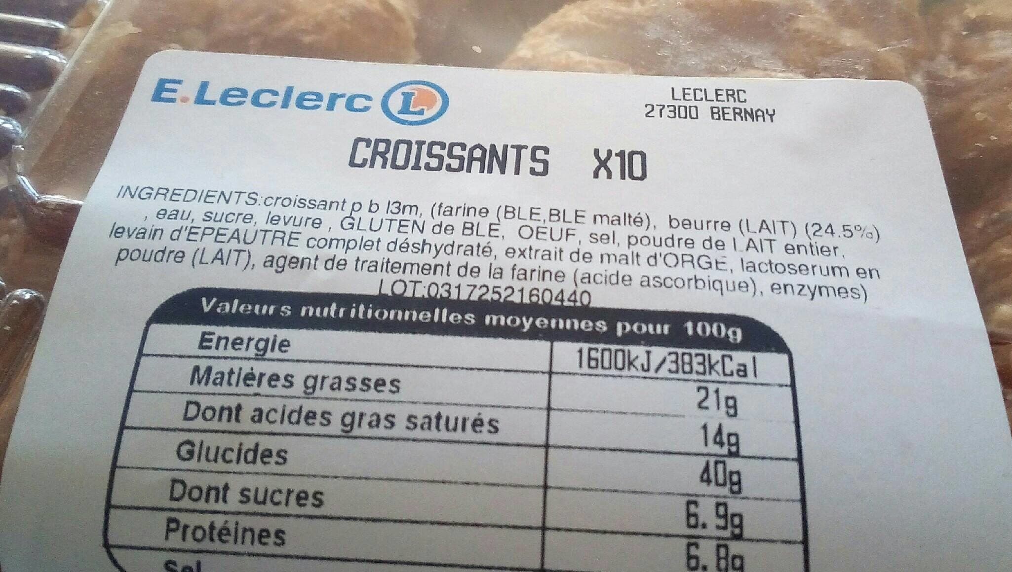 E.leclerc Croissants X10 packshot