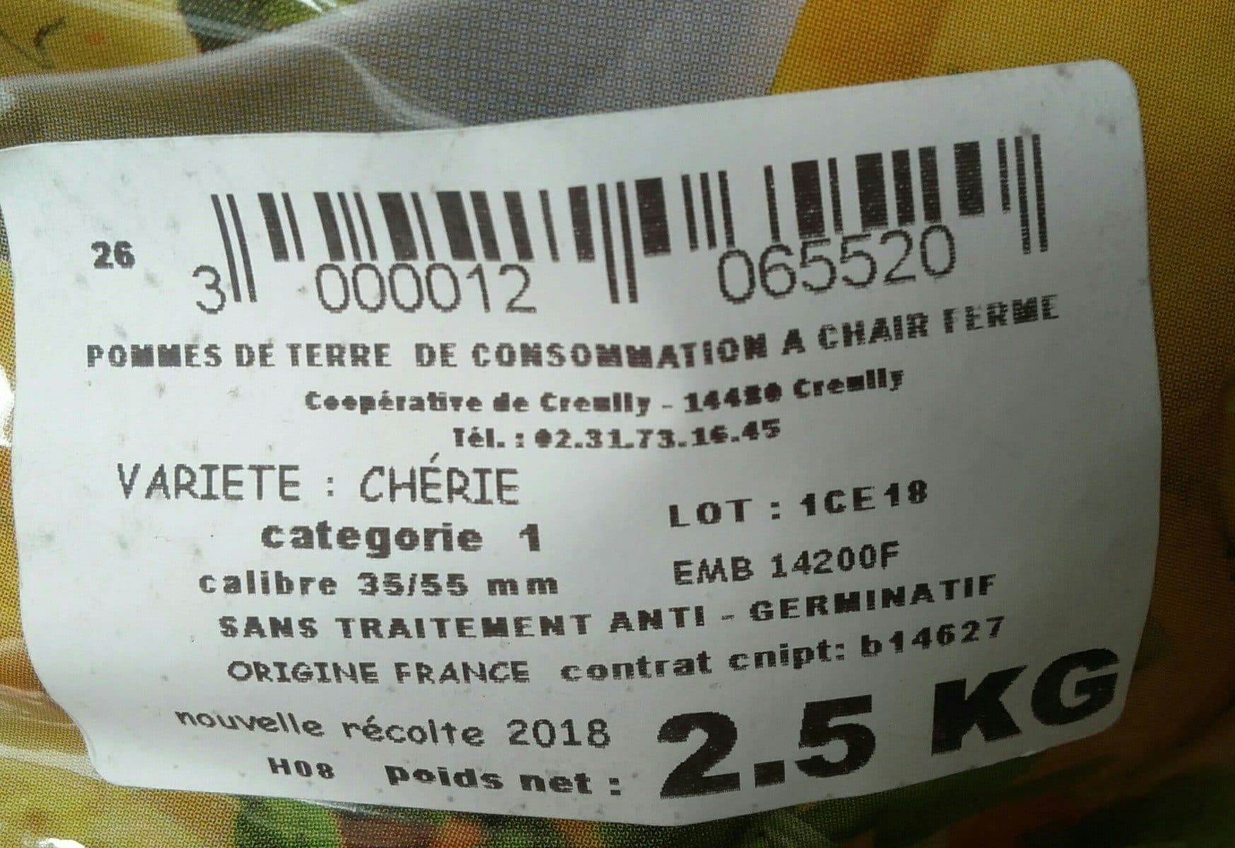 Open Food Facts Pommes de terre packshot