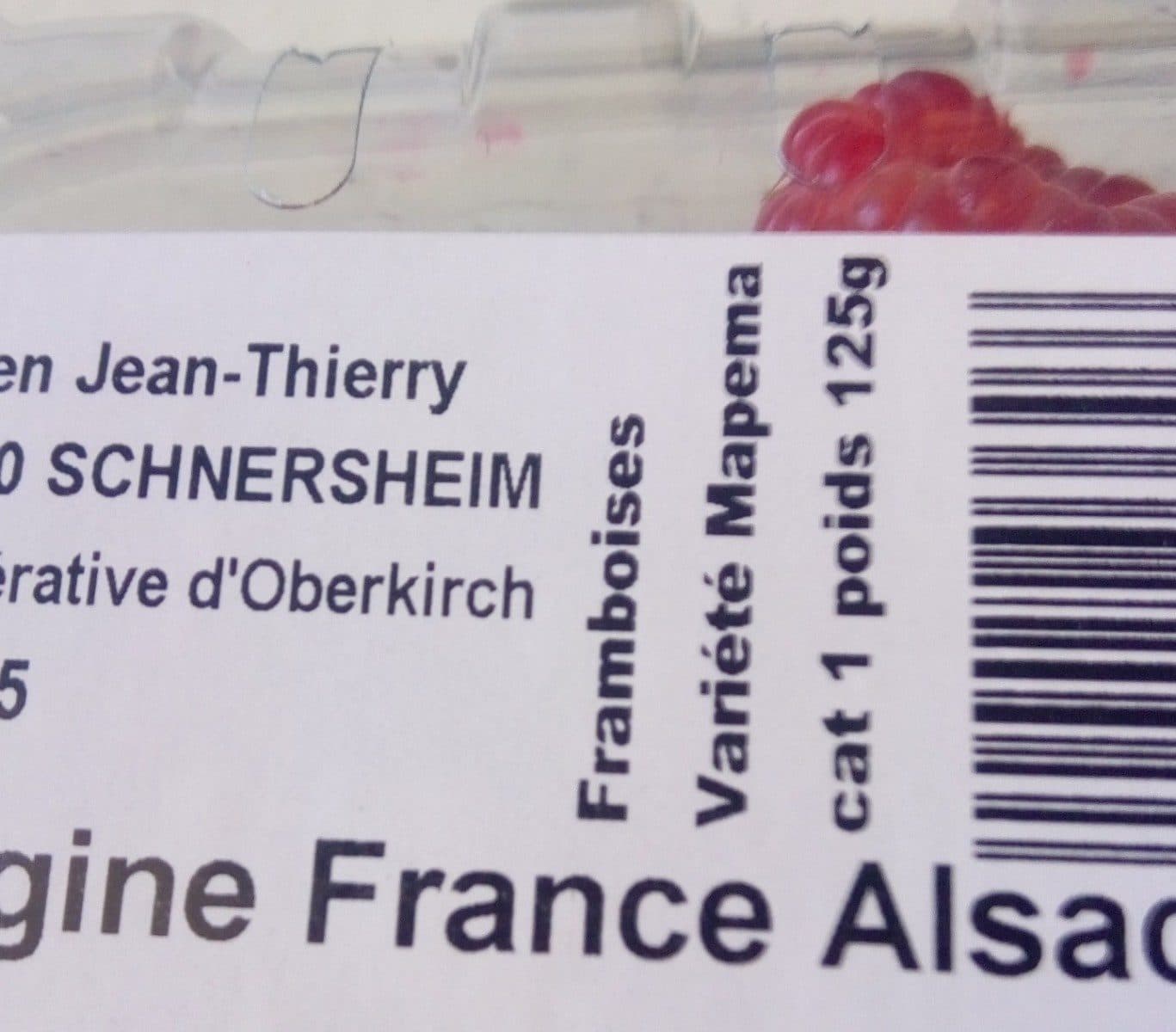 Open Food Facts Framboise packshot